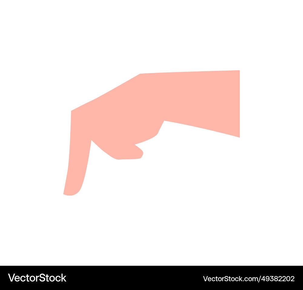 Pointing hand gesture flat icon index Pointing hand gesture flat icon index Vector Image
