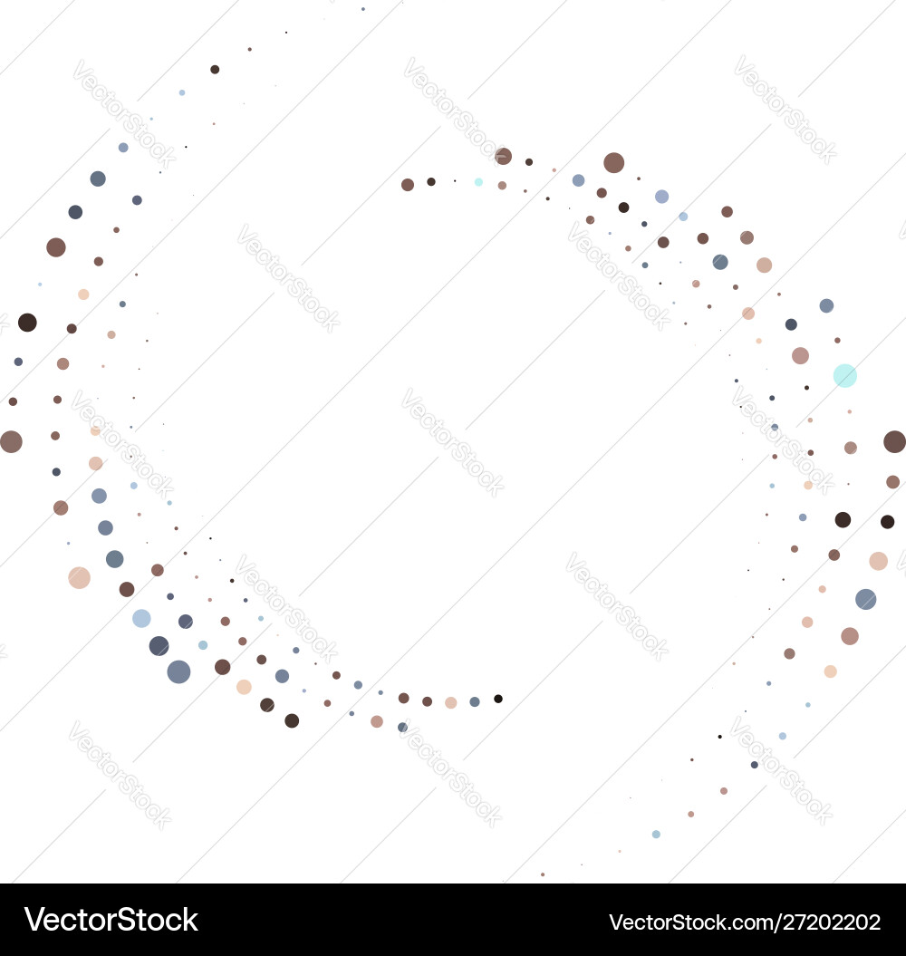 Random dotted dots halftone speckles concentric vector image