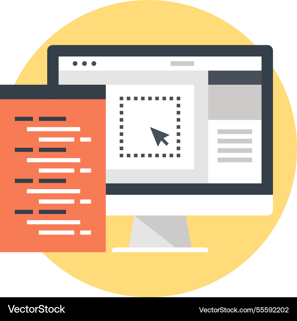 Software flat web icon vector image