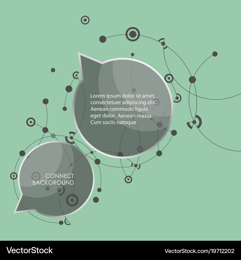 Speech bubbles with abstract lines and dots vector image