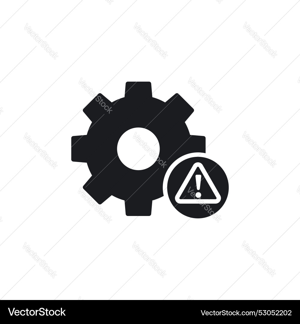 Technical warning icon set system failure error Technical warning icon set system failure error vector image