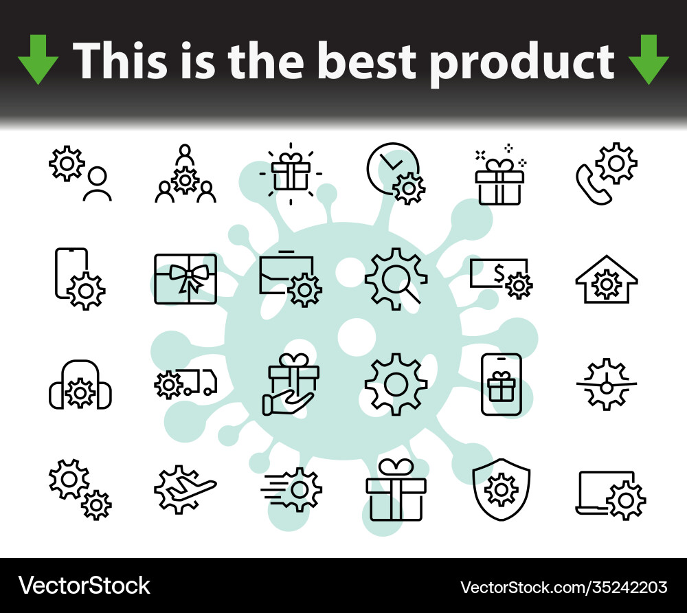 A simple set settings and options related Vector Image
