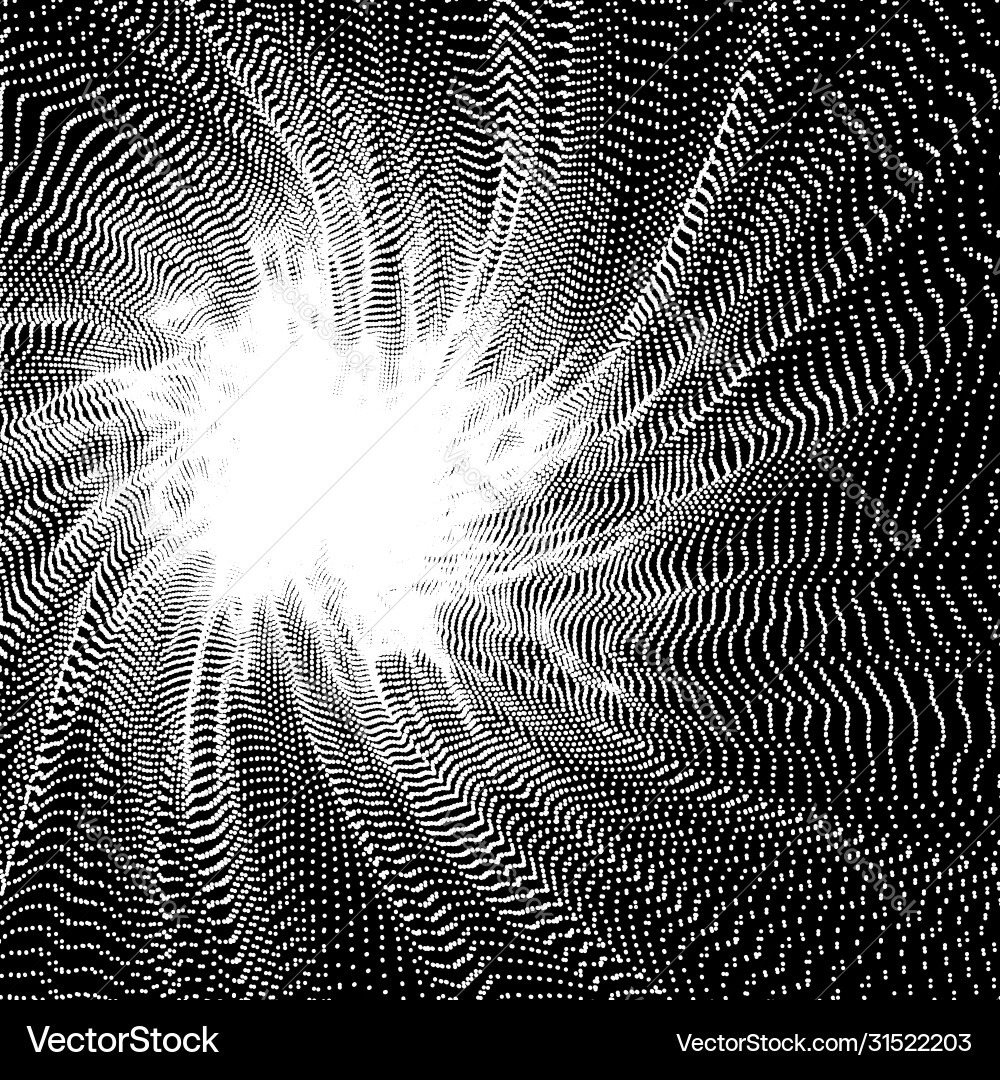 Abstract Particle Network Vector Image