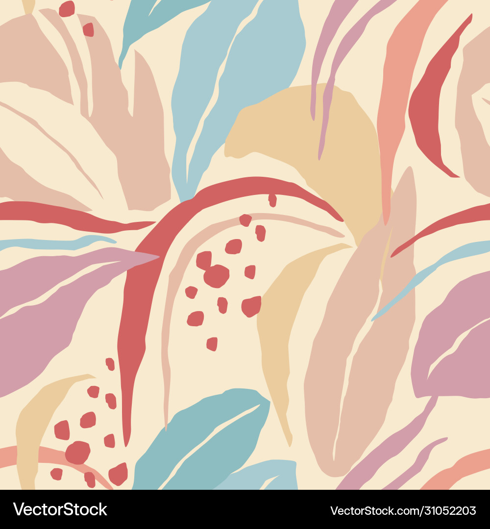 Artistic seamless pattern with abstract leaves Artistic seamless pattern with abstract leaves vector image