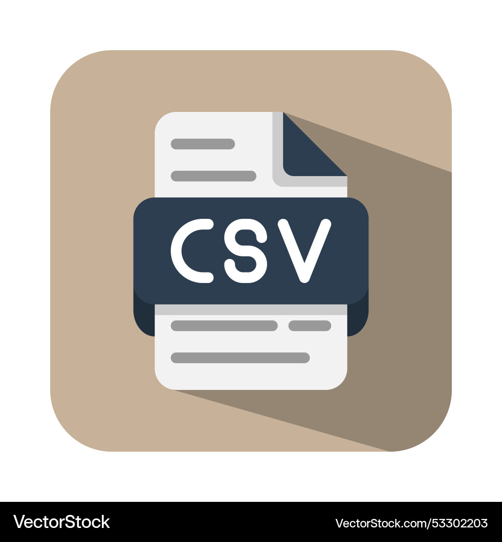 Csv simple and elegant minimalist flat database Vector Image