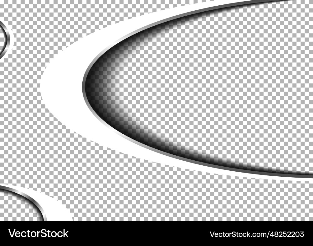 Elliptical curve shape and shadows Vector Image