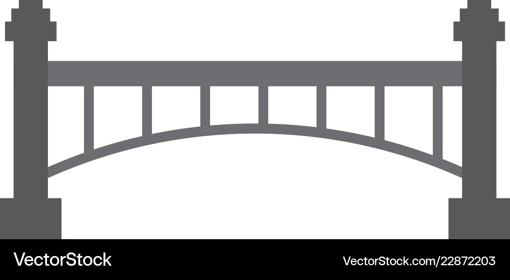 Isolated bridge structure Vector Image