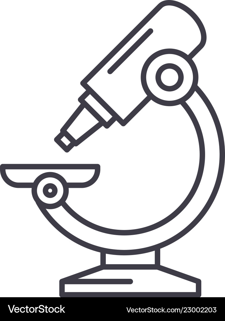 Laboratory Microscope Icon Vector Image