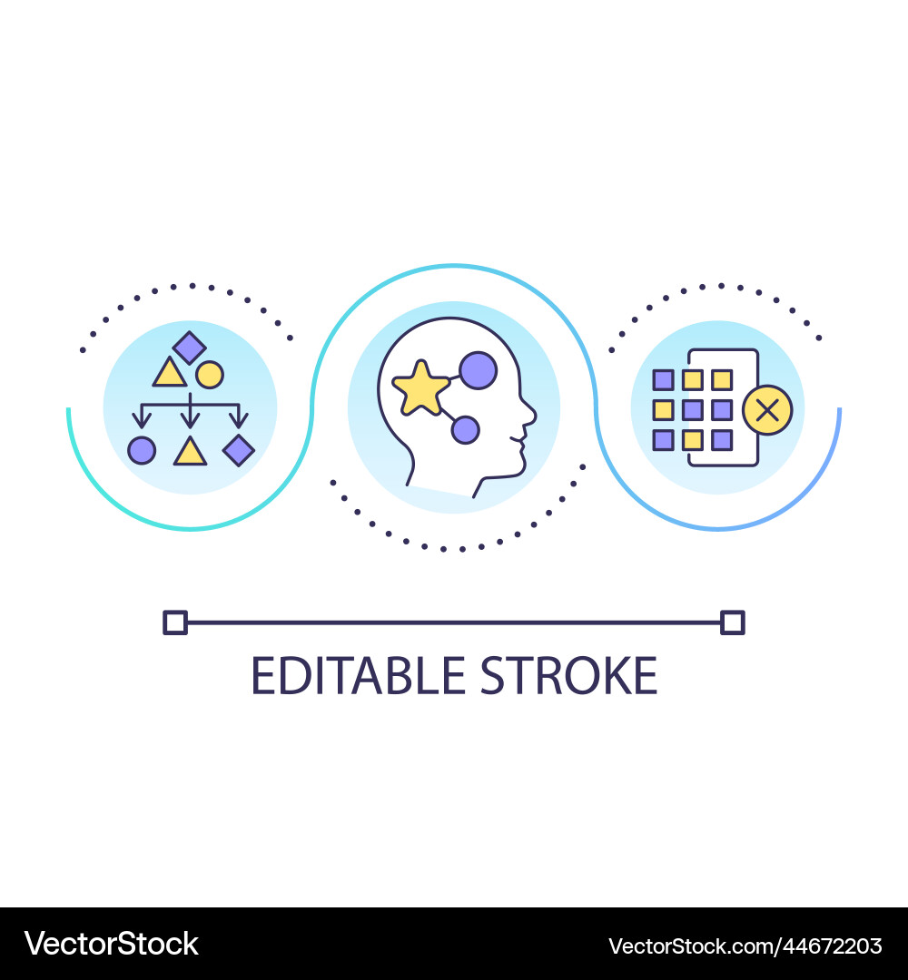 Limit the cognitive load loop concept icon Limit the cognitive load loop concept icon vector image