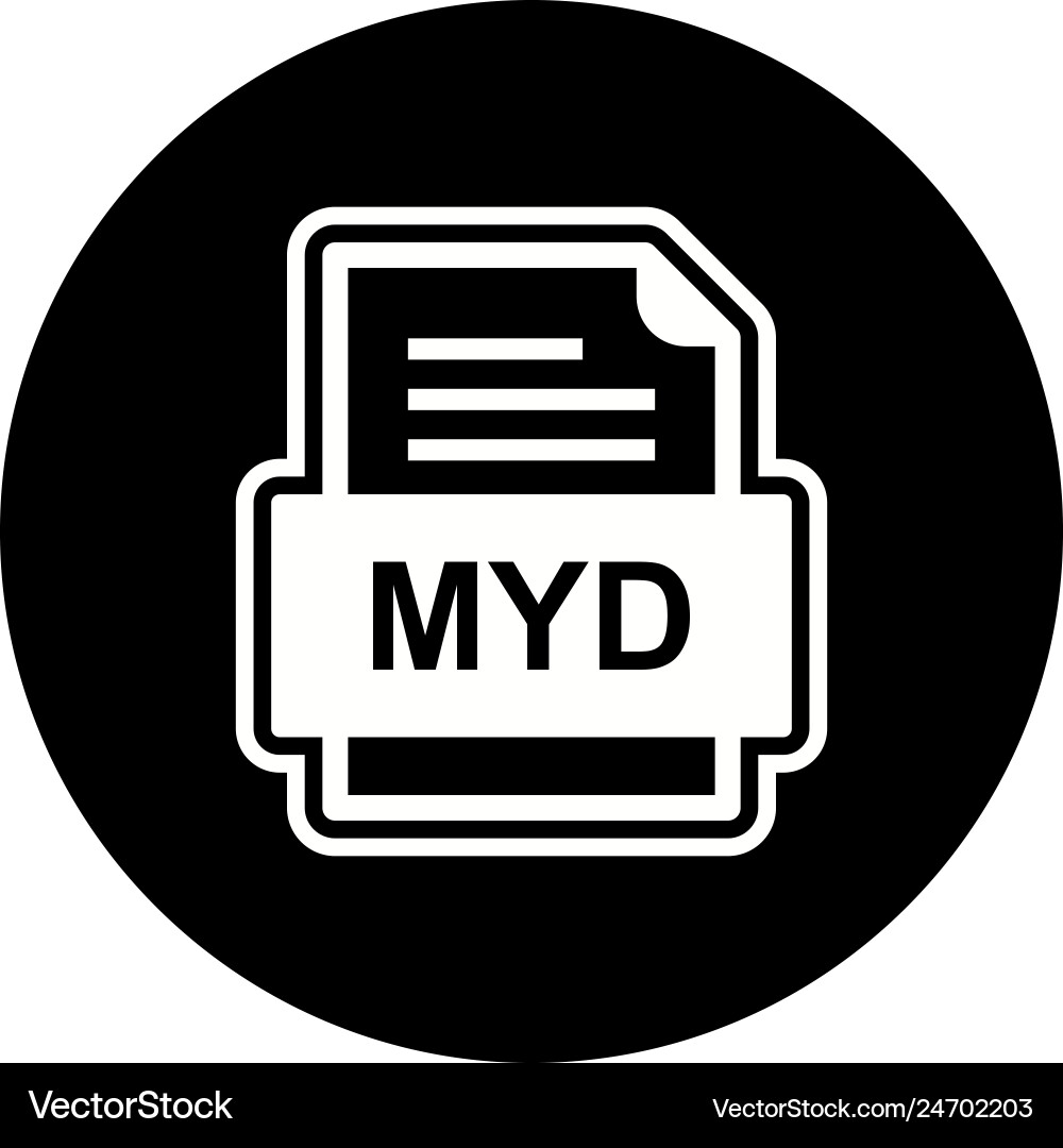 Myd file document icon Vector Image