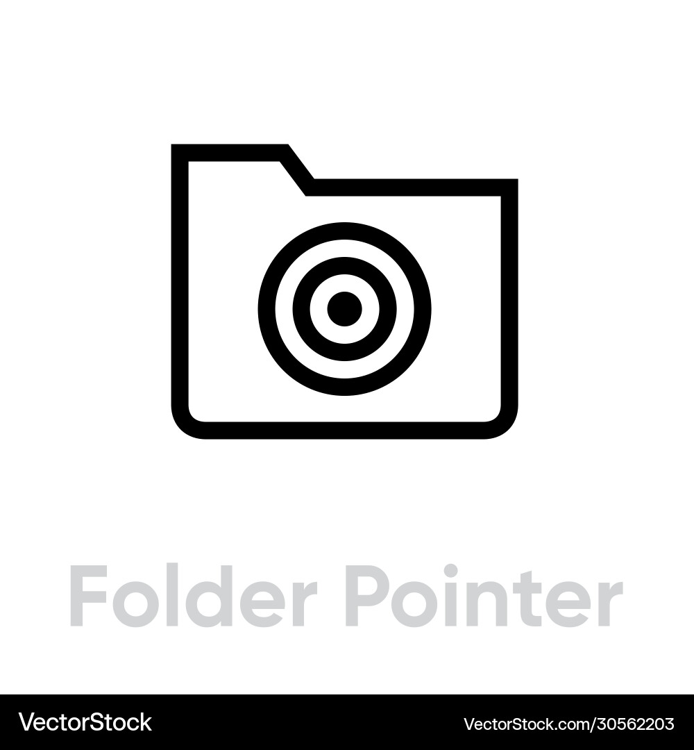 Ordner-Pointer-Ziele Icon editierbare Zeile Ordner-Pointer-Ziele Icon editierbare Zeile vektorbild