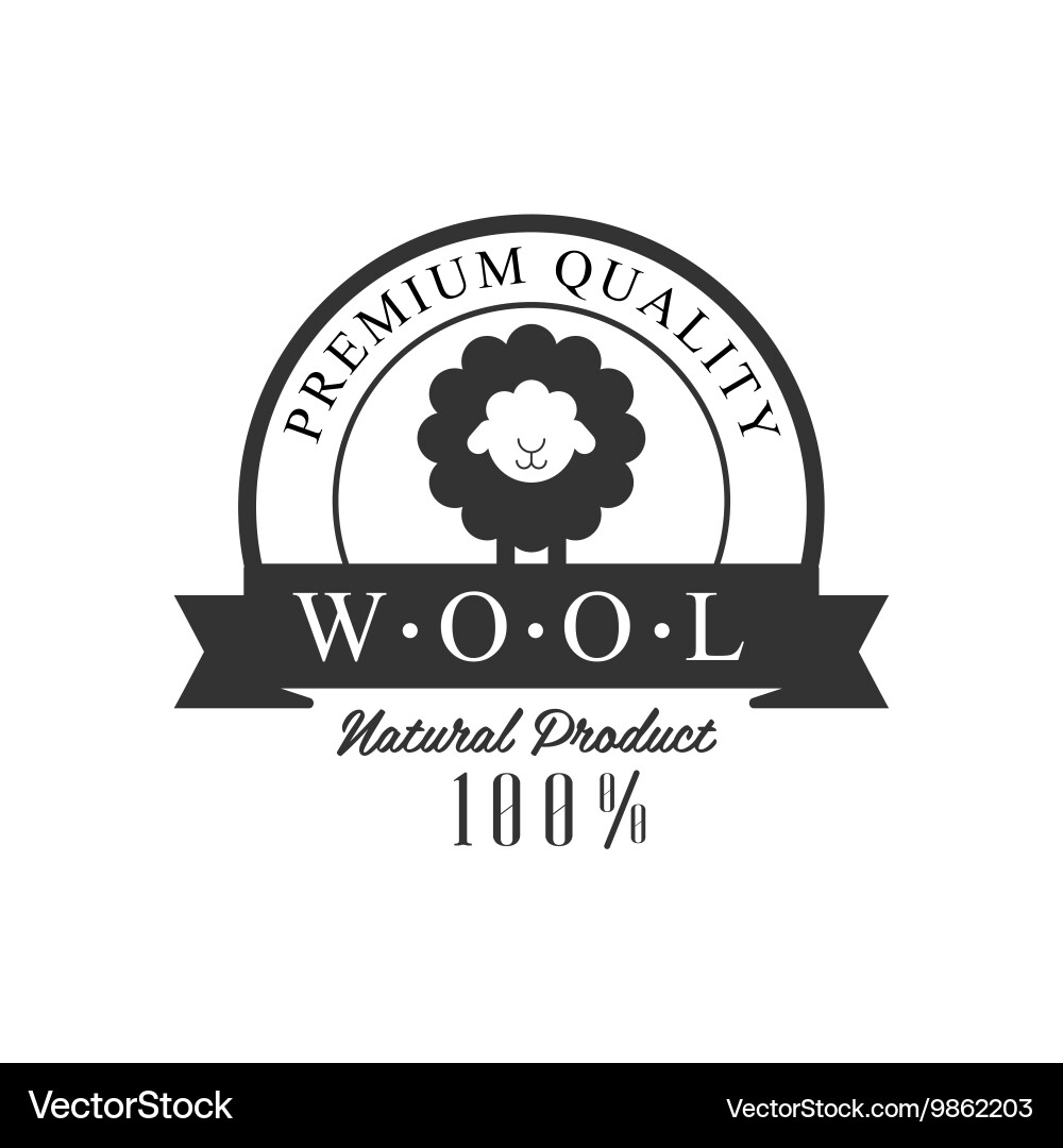 Premium Wool Logo - Classic Style Vector Image