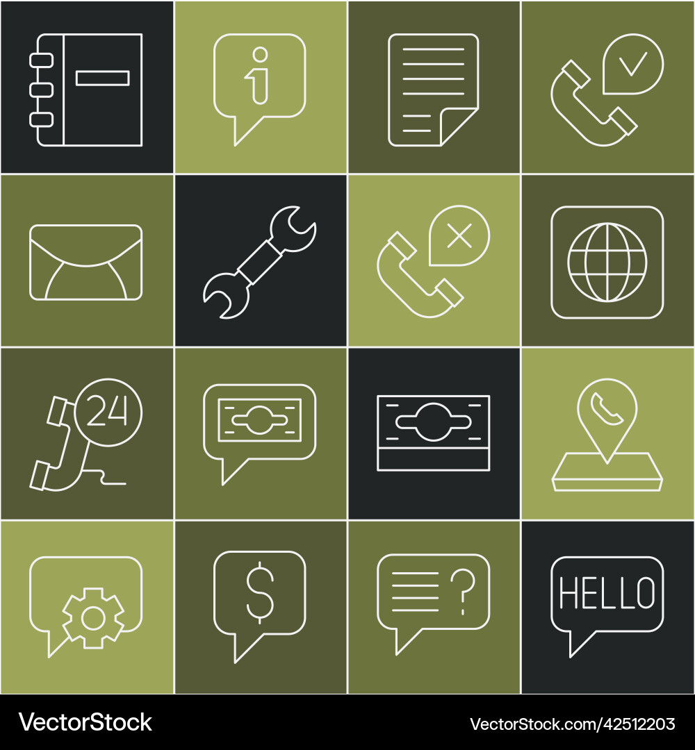 Set line hello in different languages call center Set line hello in different languages call center vector image