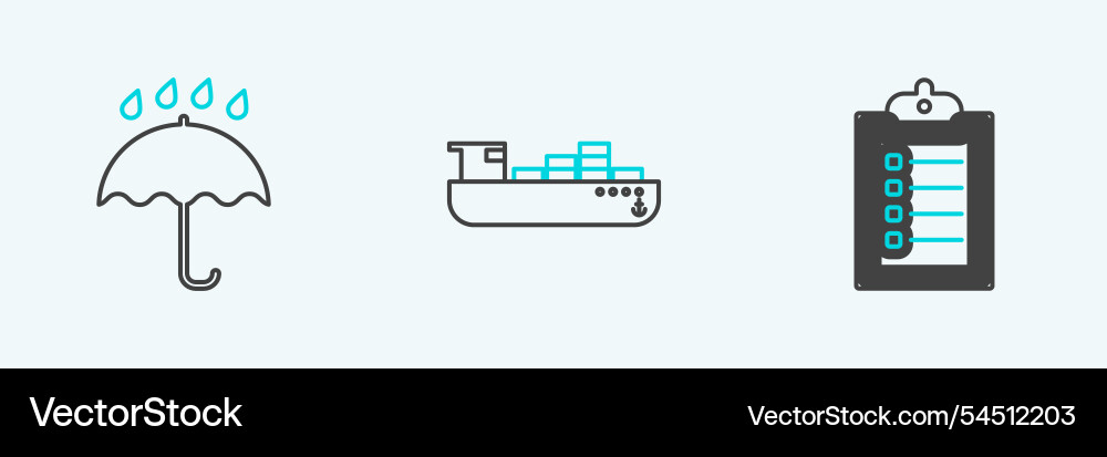 Set line verification of delivery list clipboard Set line verification of delivery list clipboard vector image