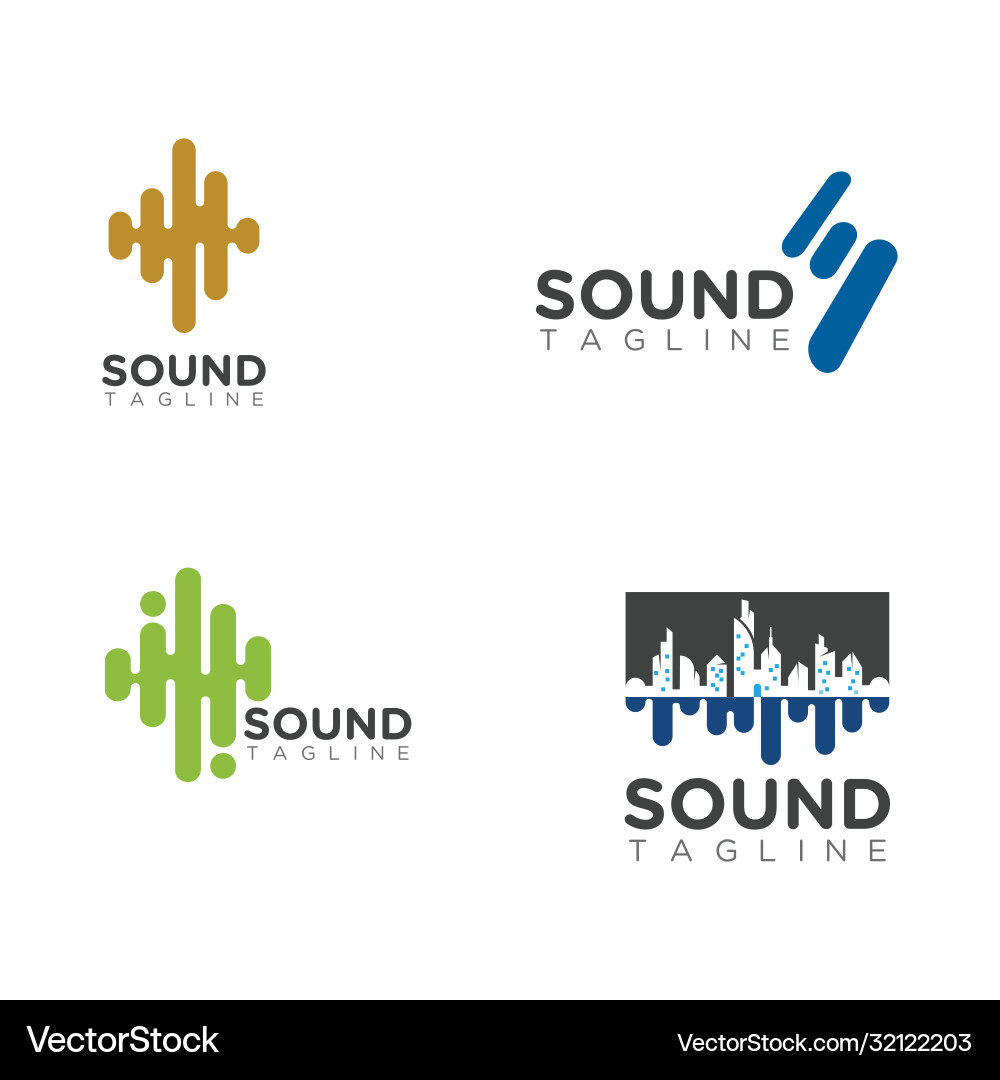 Sound Wave Patterns vector image