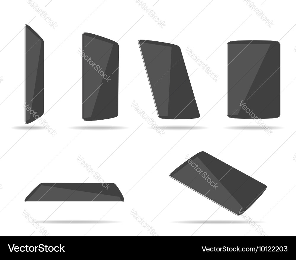 Tablet computers different foreshortening vector image