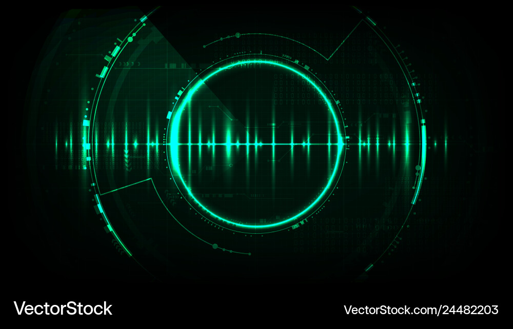 Technological system encryption future hud vector image