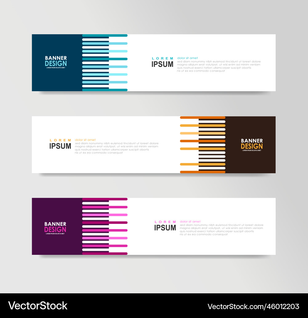 Templates of horizontal web banner website header Templates of horizontal web banner website header Vector Image