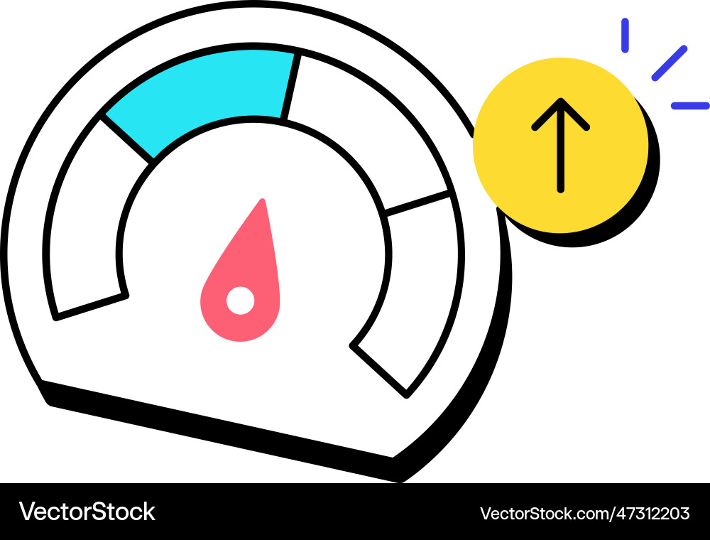 Upload speed vector image