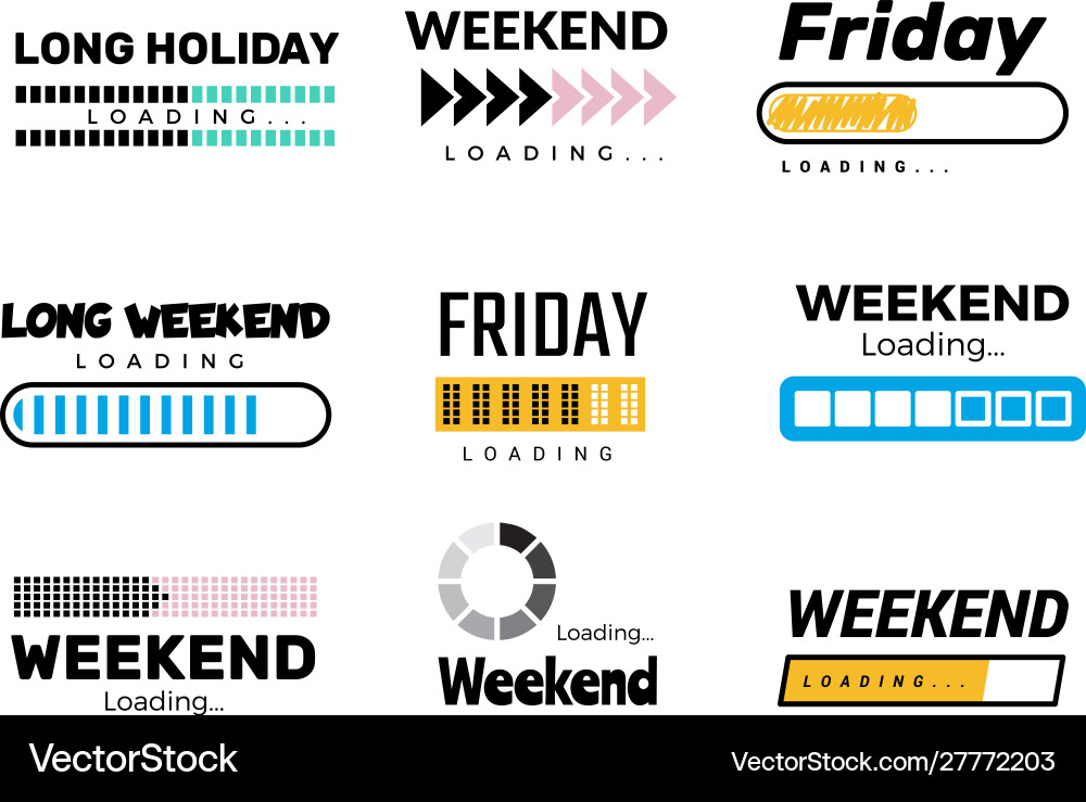 Wochenende laden bar web ui interface lazy Wochenende laden bar web ui interface lazy vektorbild