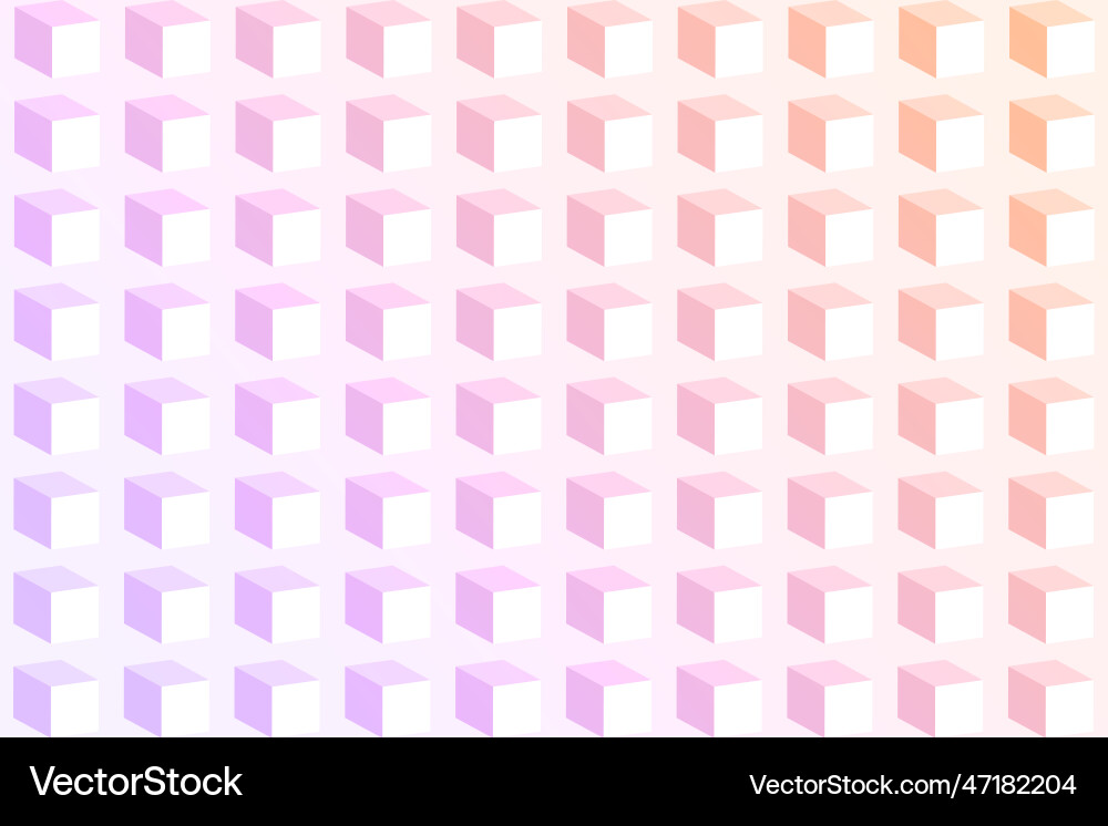 Abstract three dimensional cubic box pattern vector image