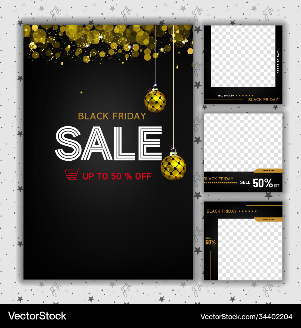 Black friday Social Media Post Vorlage Black friday Social Media Post Vorlage vektorbild