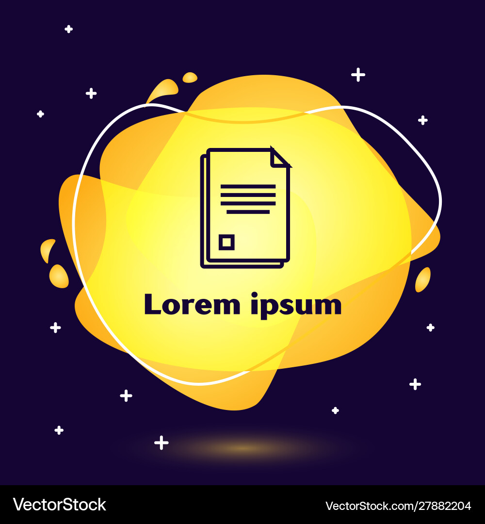 Black line file document icon isolated on dark Black line file document icon isolated on dark vector image