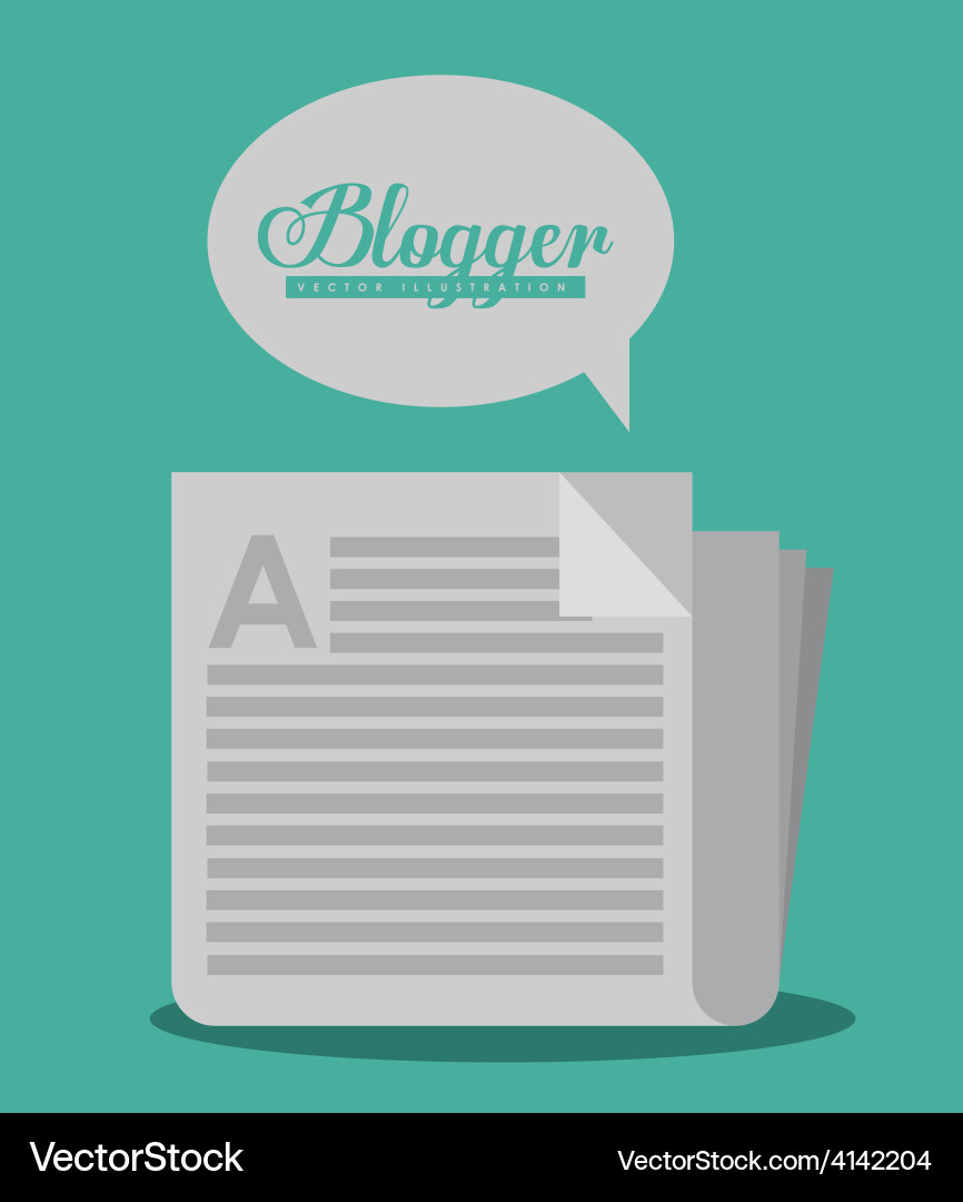 Blogger design Vector Image