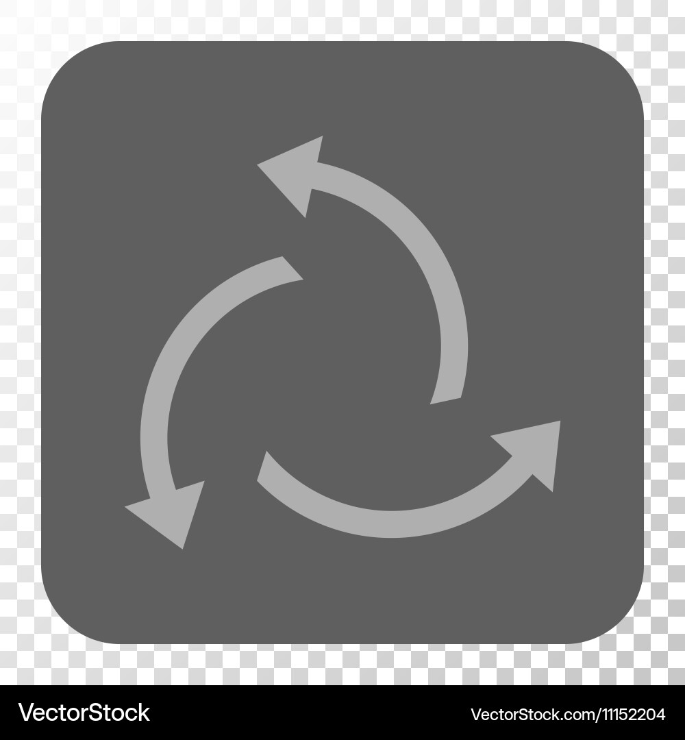 Centrifugal arrows rounded square button Vector Image