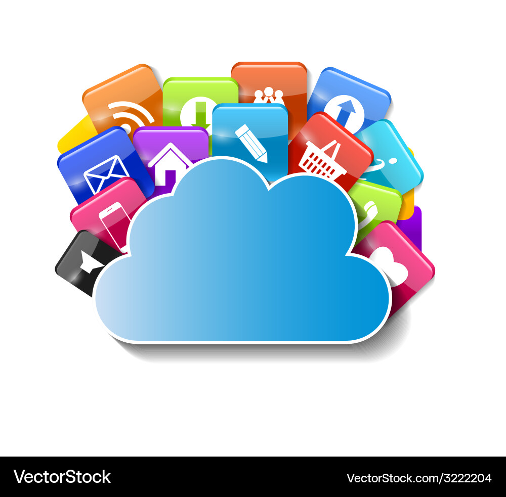 Cloud Computing Technology vector image
