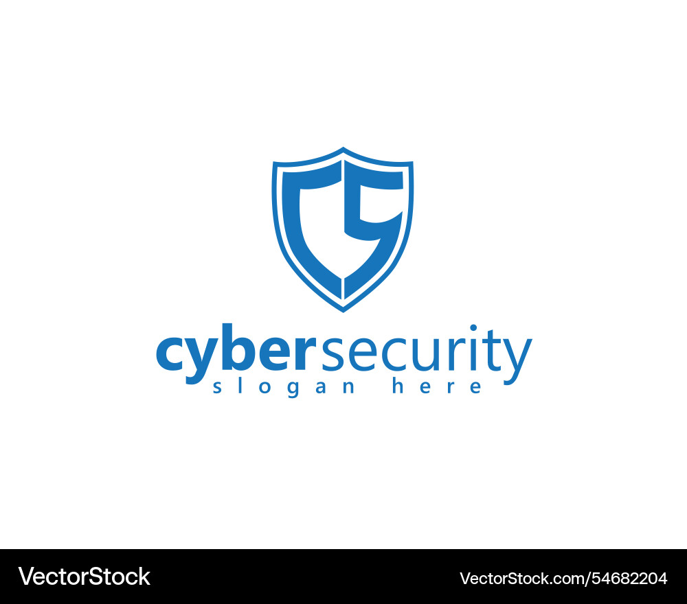 Creative shield with the initials cs inside logo Creative shield with the initials cs inside logo vector image