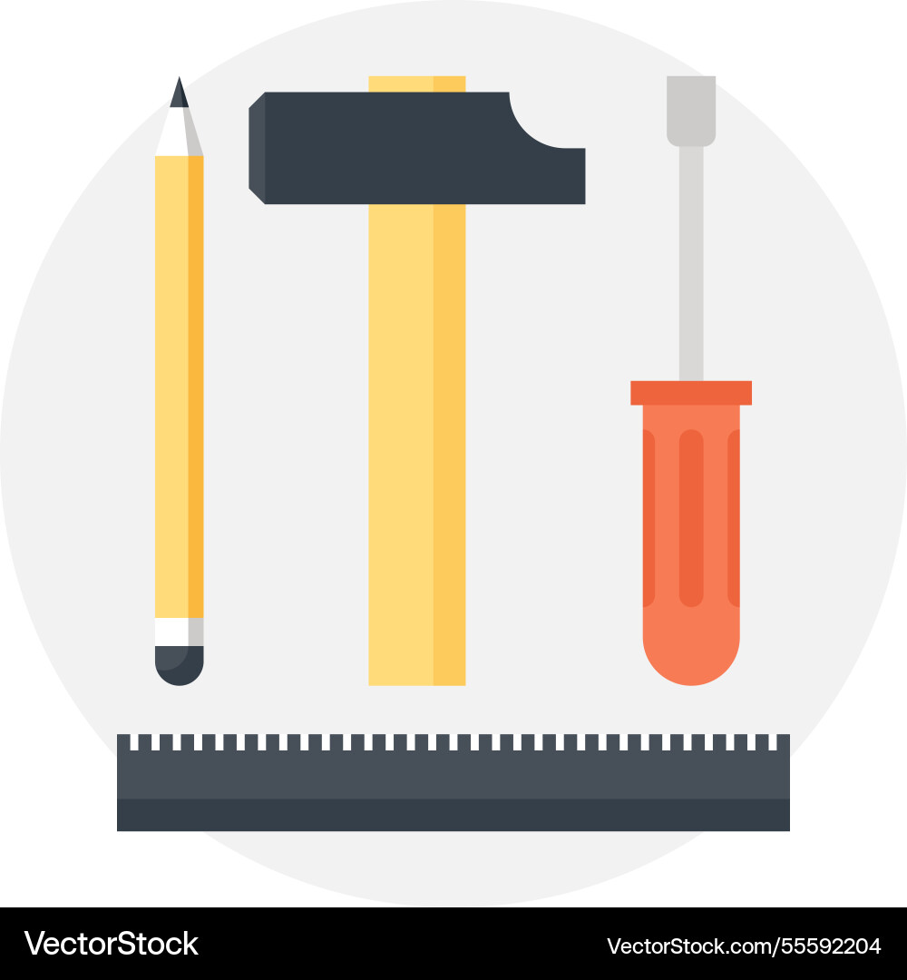 Design and development tools flat web icon Vector Image