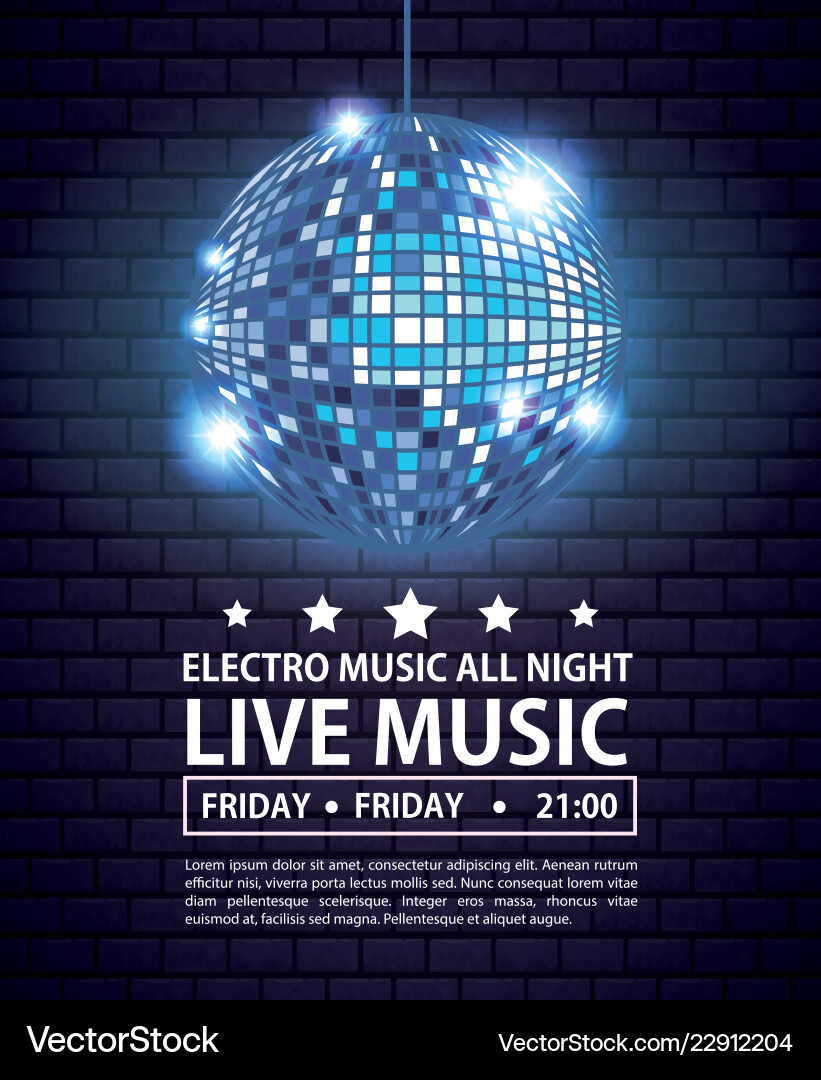 Electro music festivas poster Electro music festivas poster vector image