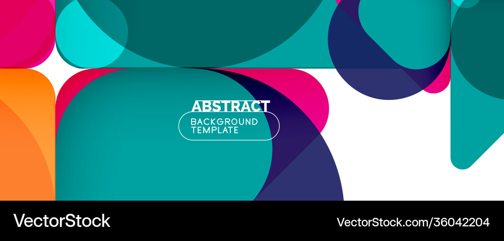 Flat geometric round shapes and dynamic lines Vector Image