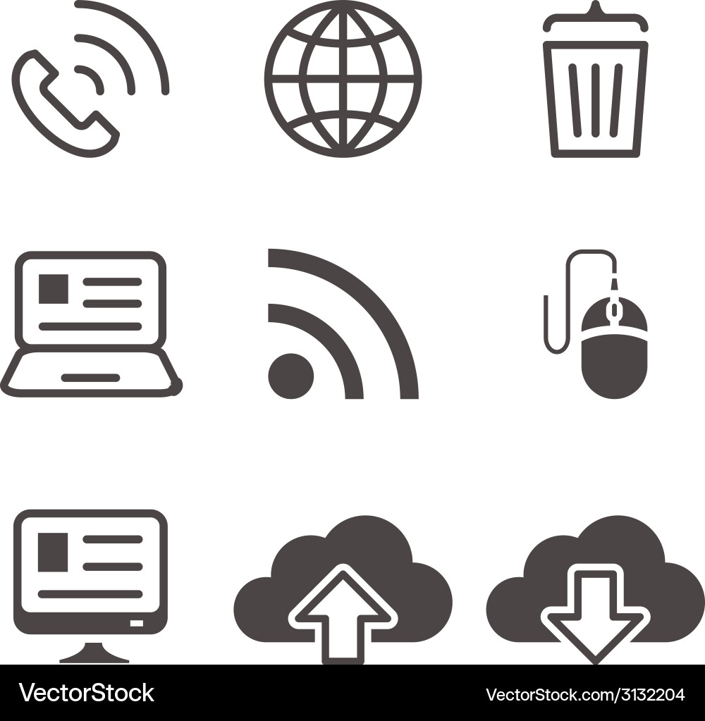 Internet network communication mobile devices Vector Image