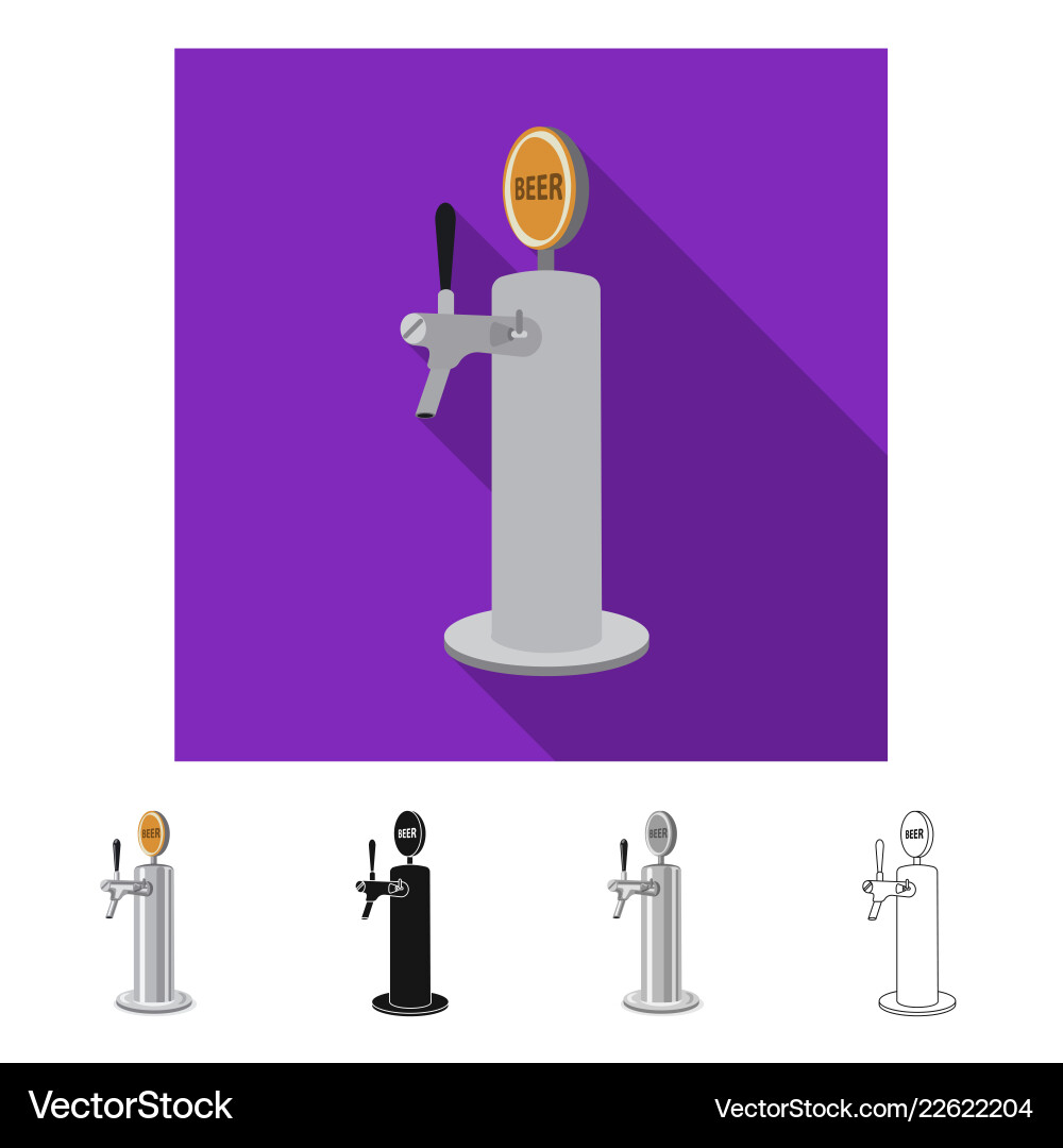 Isolated object of pub and bar logo set Vector Image