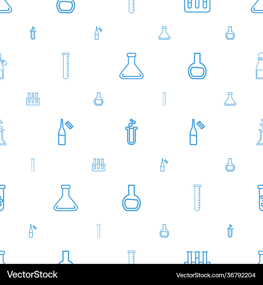 Lab icons pattern seamless white background Vector Image