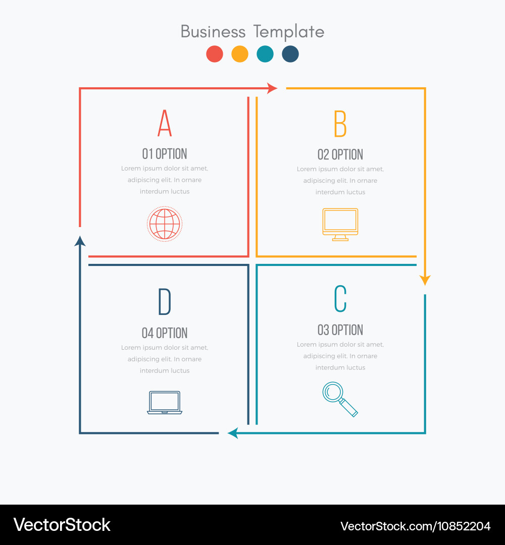 Linear Infographic Chart Elements vector image