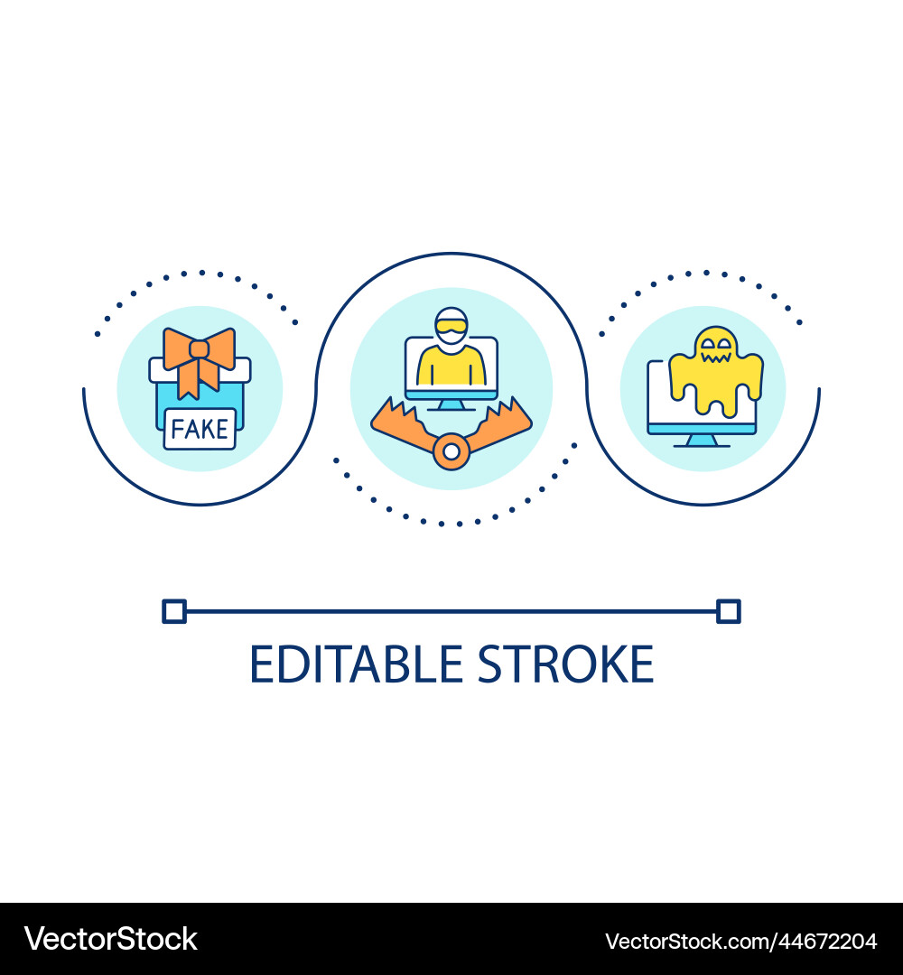 Scam traps loop concept icon Scam traps loop concept icon vector image