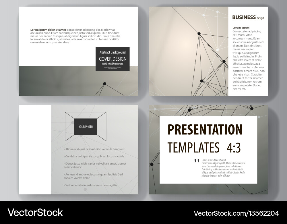 Set of business templates for presentation slides Set of business templates for presentation slides vector image
