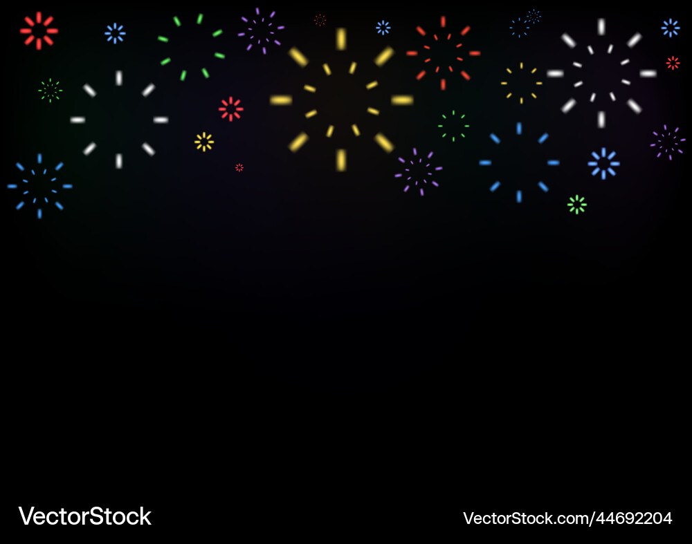 Set of color firework burst firecracker explosion vector image