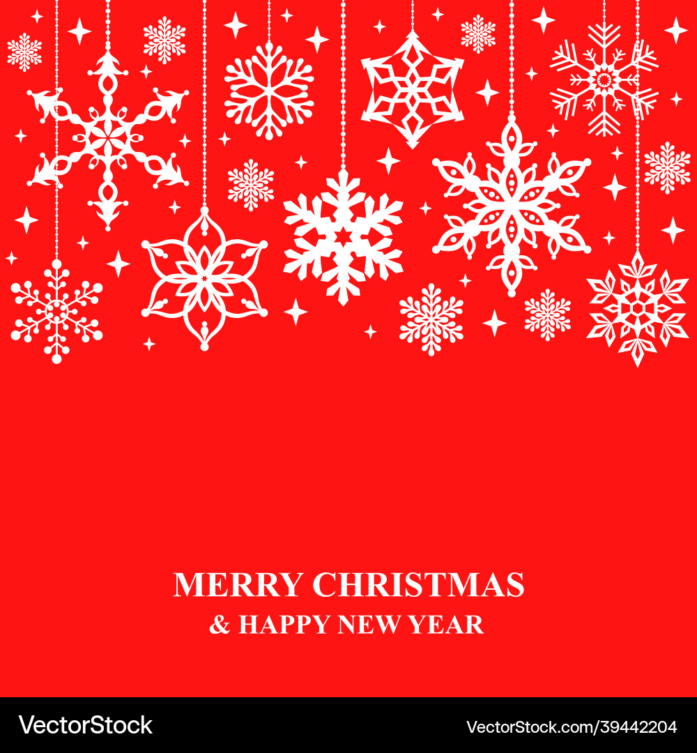 Snowflake Christmas Card Vector Image