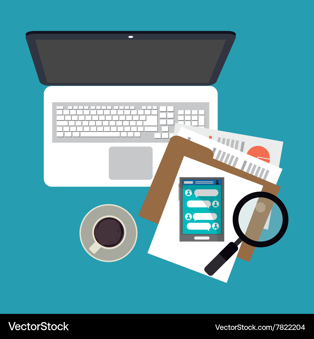 Solution and communication con design vector image