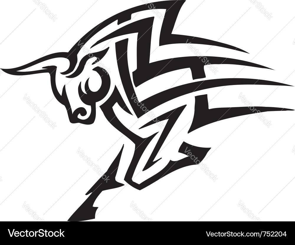 Tribal Bull Strength vector image