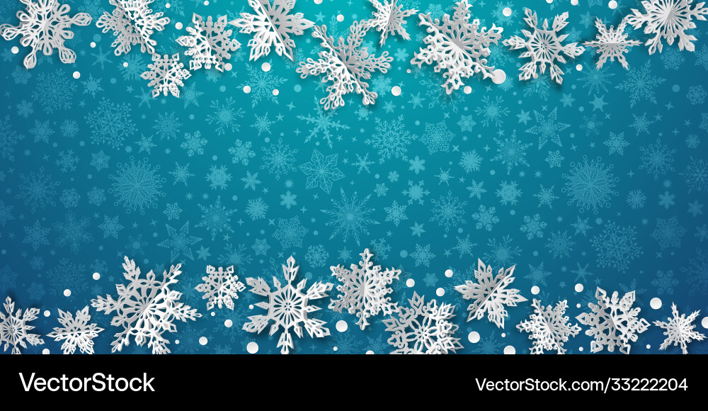 Weihnachtshintergrund mit Volumenpapier Schneeflocken Weihnachtshintergrund mit Volumenpapier Schneeflocken vektorbild