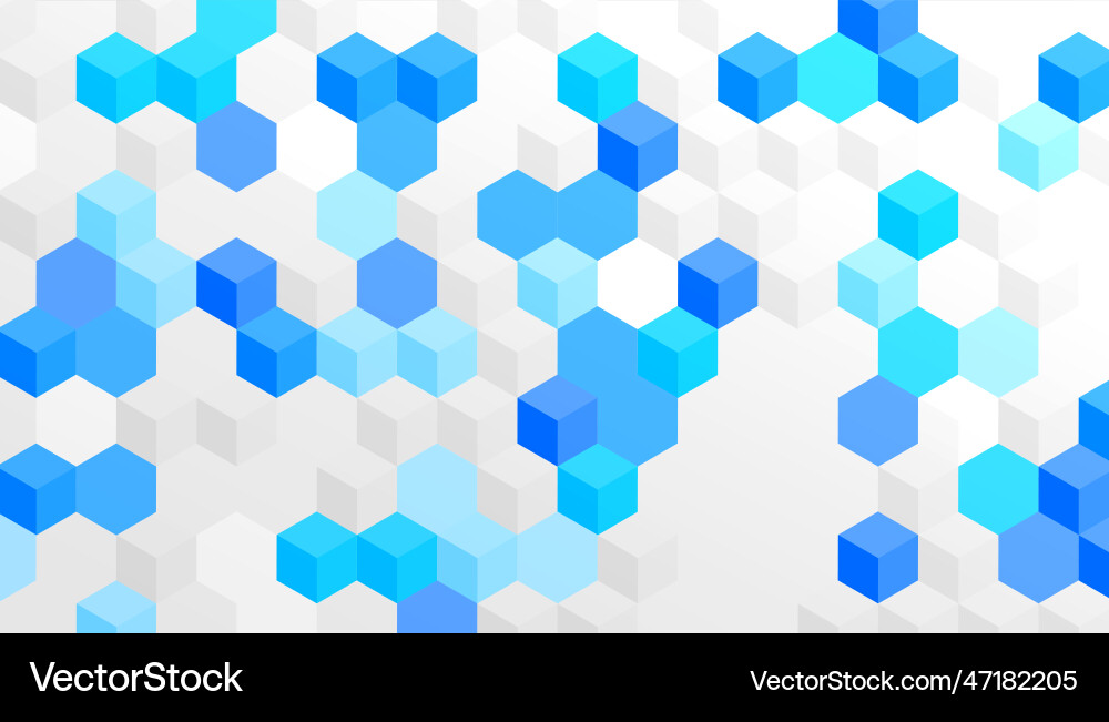 Abstract 3d cubic prospective pattern background vector image