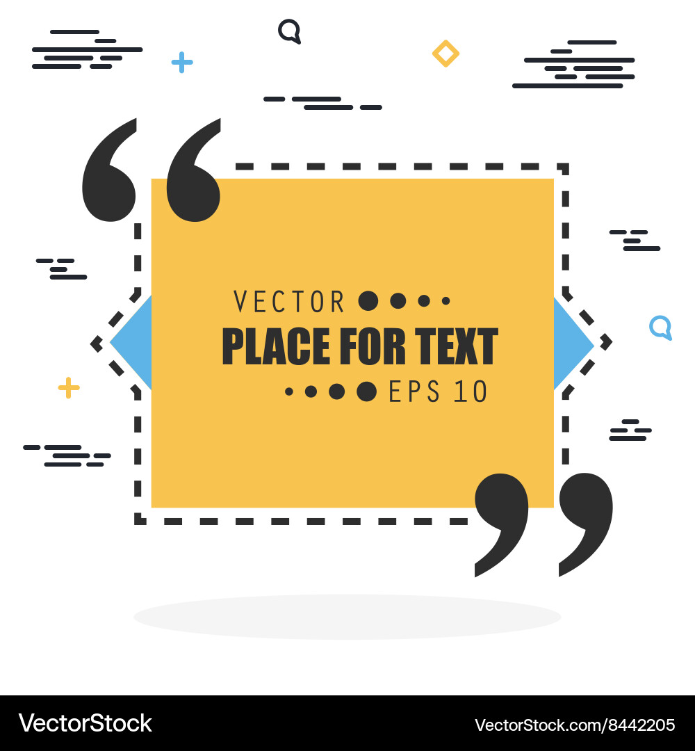 Abstract concept empty speech square quote Vector Image