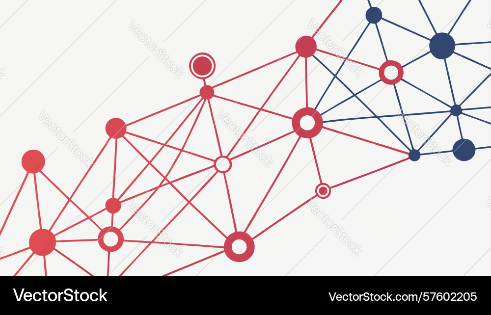 Abstract tech network complex digital connections vector image