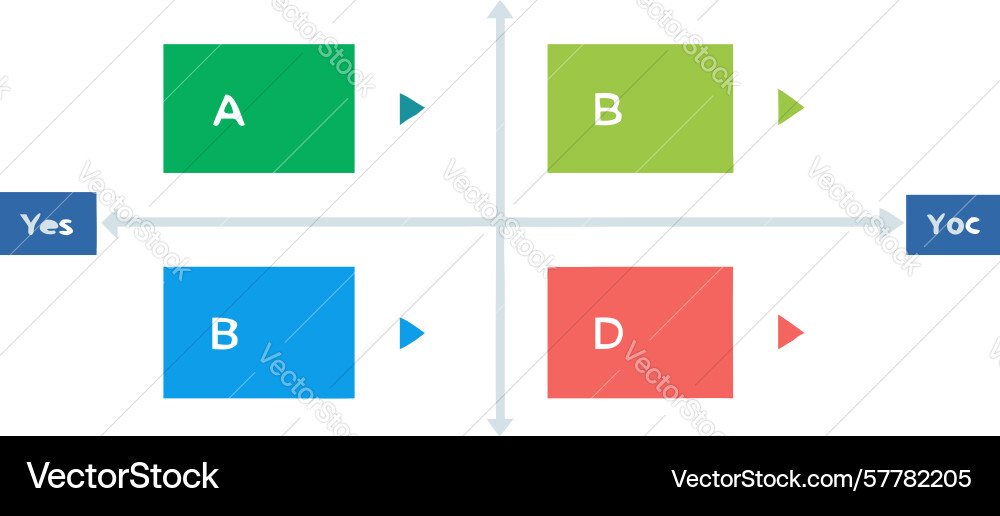 Comparative analysis grid with four data Vector Image