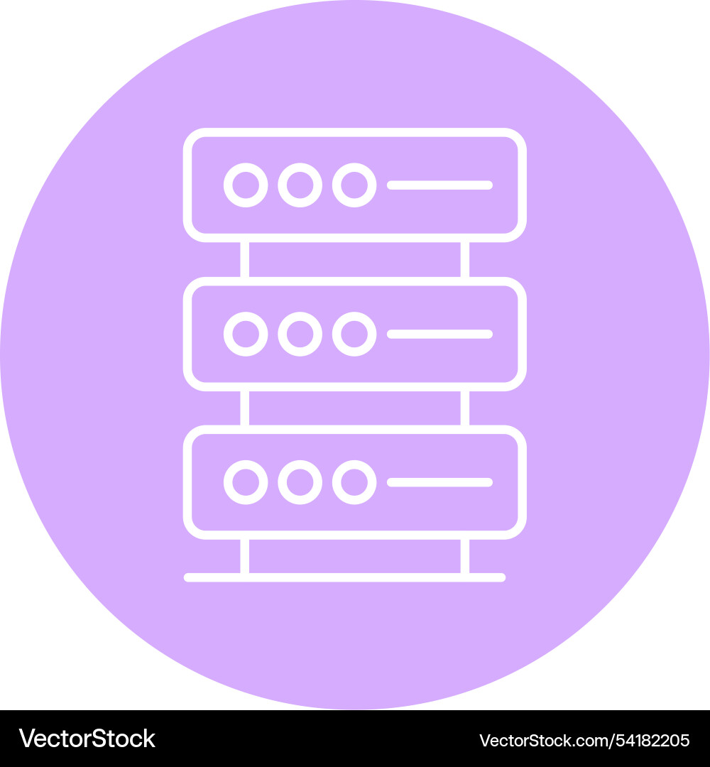 Database line circle icon Vector Image